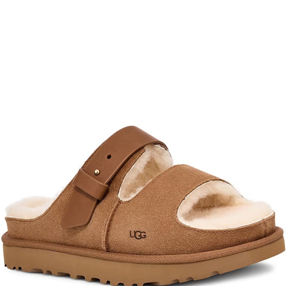 UGG women’s Greenport Strap Suede Slide Sandals - Picture 3 of 16